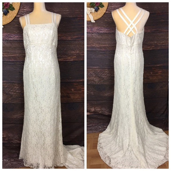 Galina Dresses & Skirts - Galina ivory white beaded wedding gown size 12
